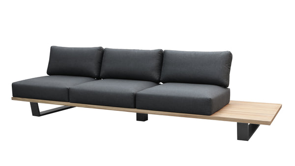 MAXIMO sofa 3 plazas izquierdo carbon con cojines.