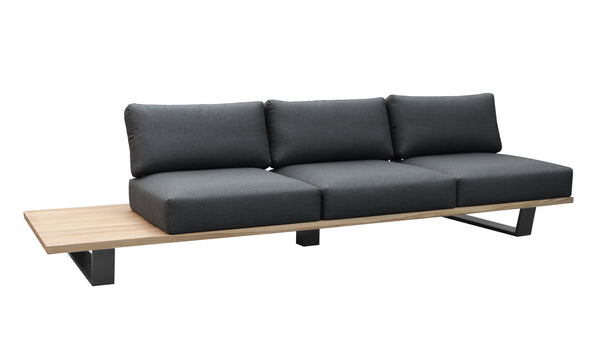 MAXIMO sofa 3 plazas derecho carbon con cojines